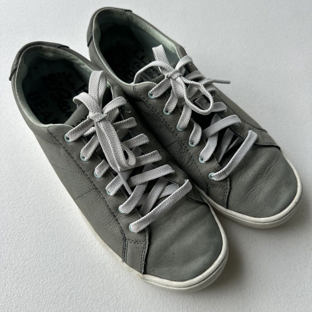 L.L.Bean Eco Bay Women’s Size 8 M Oxford Classic Sage Leather Lace-Up Shoes